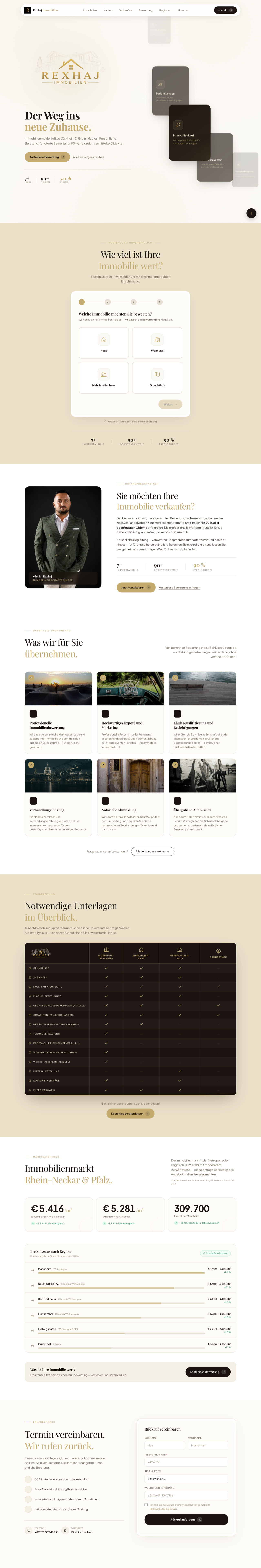 Rexhaj Immobilien — komplette Website